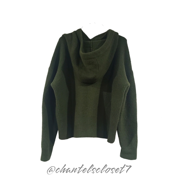 🏷 2 for $20!!🏷Lucky Brand - Army Green Hoodie Sweater-Large Size - Winter Wear - Picture 5 of 9